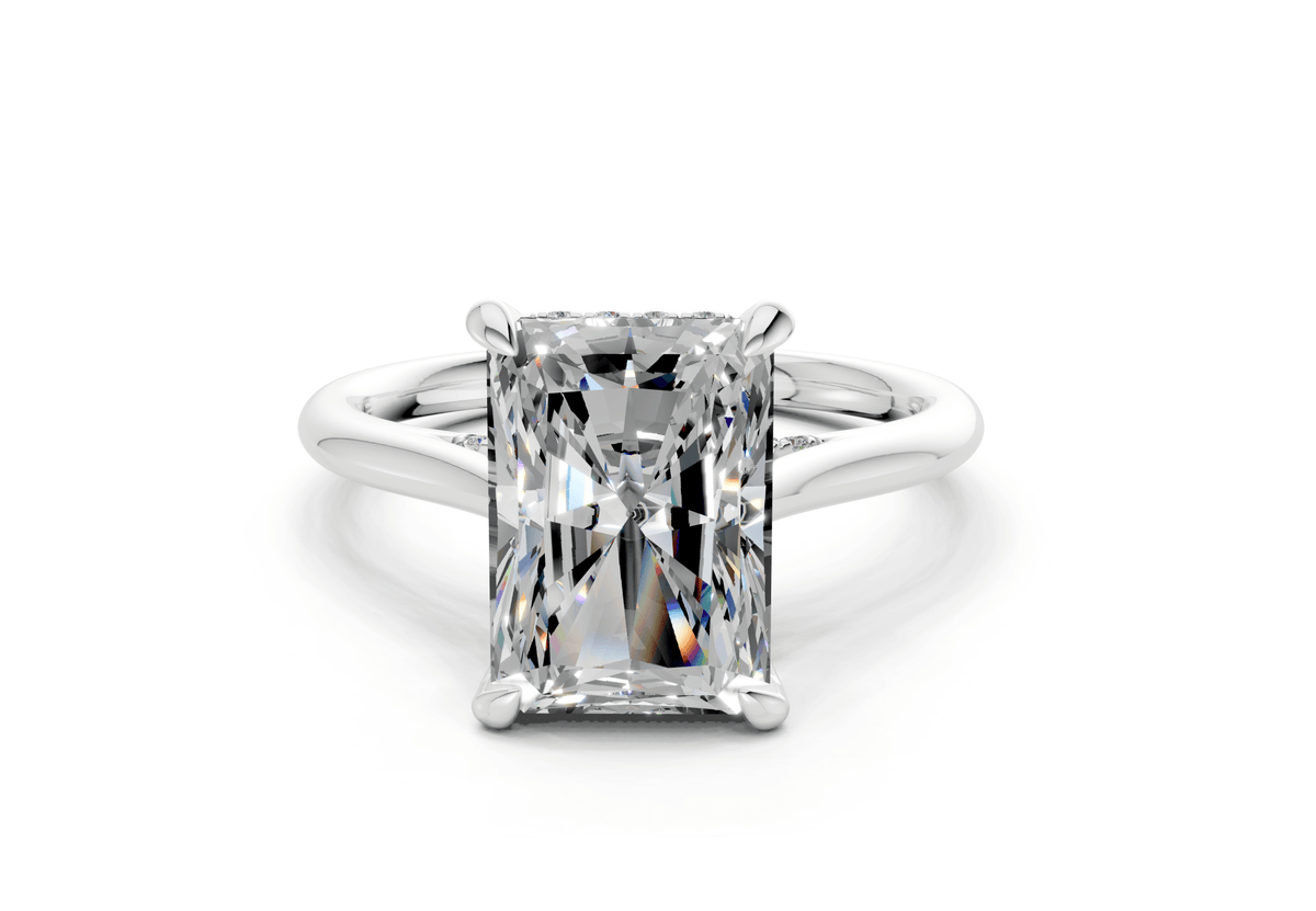 Piper Diamond Solitaire Radiant Cut 2.2mm Engagement Ring