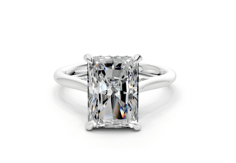Piper Diamond Solitaire Radiant Cut 2.2mm Engagement Ring - Ring Premier