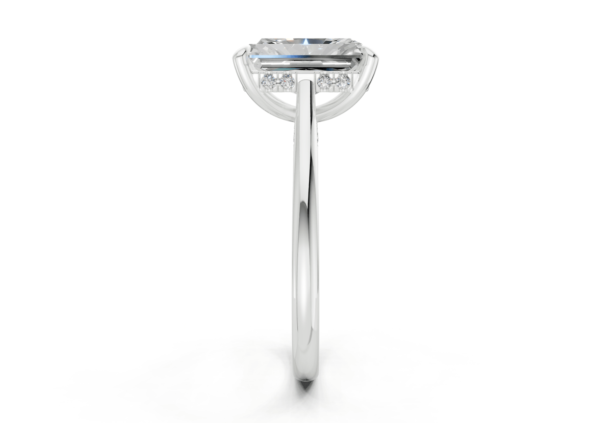 Piper Diamond Solitaire Radiant Cut 2.2mm Engagement Ring