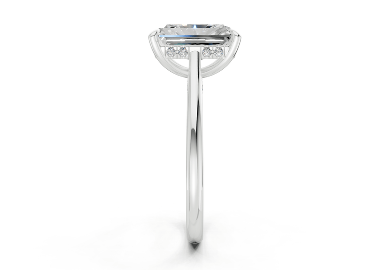Piper Diamond Solitaire Radiant Cut 2.2mm Engagement Ring - Ring Premier