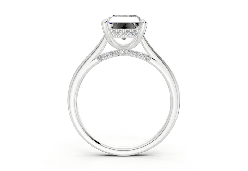 Piper Diamond Solitaire Radiant Cut 2.2mm Engagement Ring - Ring Premier