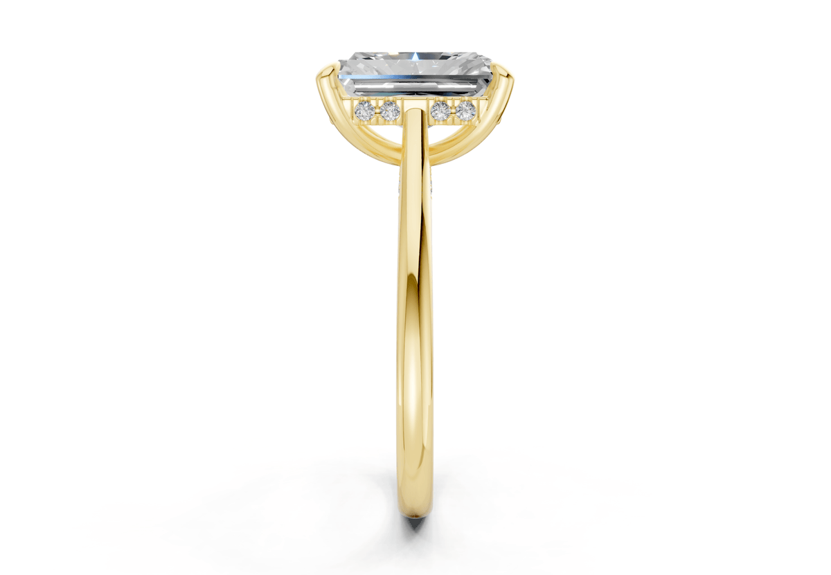 Piper Diamond Solitaire Radiant Cut 2.2mm Engagement Ring