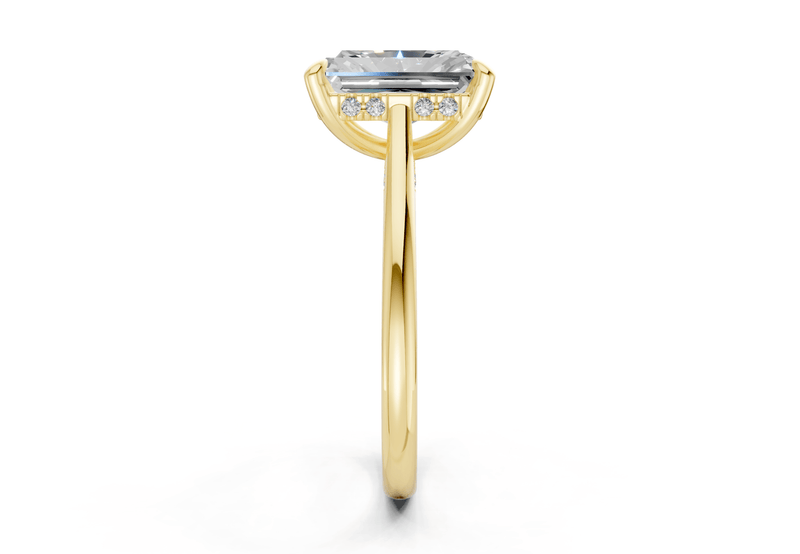Piper Diamond Solitaire Radiant Cut 2.2mm Engagement Ring - Ring Premier