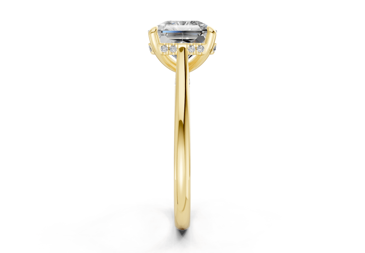 Piper Diamond Solitaire Radiant Squareuare Cut 1.8mm Engagement Ring