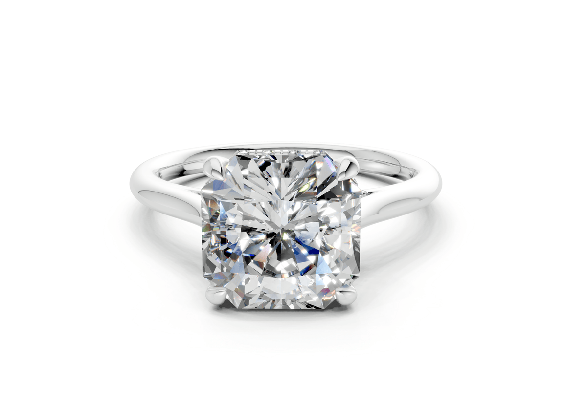 Piper Diamond Solitaire Radiant Squareuare Cut 2.3mm Engagement Ring