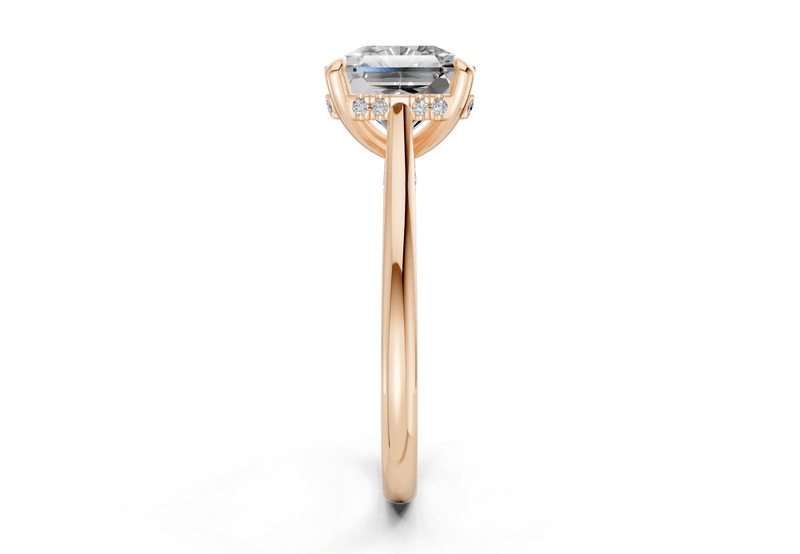 Piper Diamond Solitaire Radiant Squareuare Cut 2mm Engagement Ring - Ring Premier