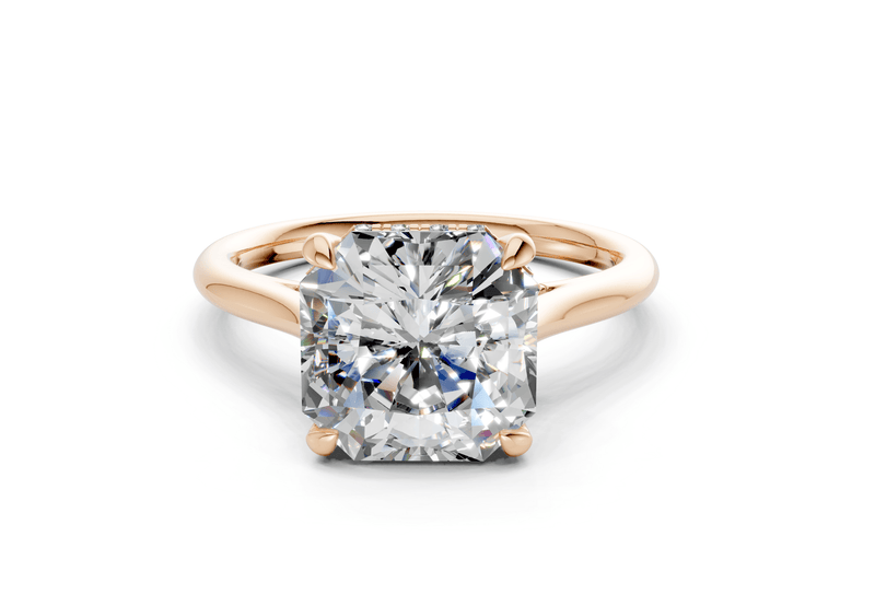 Piper Diamond Solitaire Radiant Squareuare Cut 2mm Engagement Ring - Ring Premier