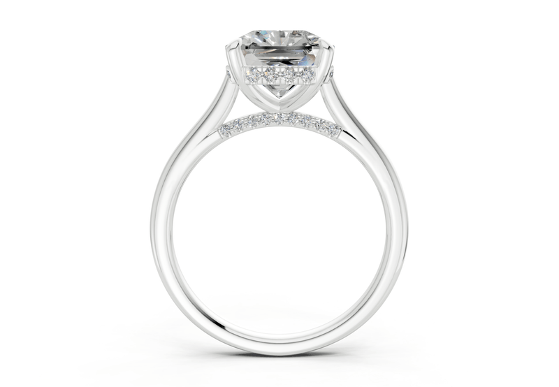 Piper Diamond Solitaire Radiant Squareuare Cut 2mm Engagement Ring - Ring Premier