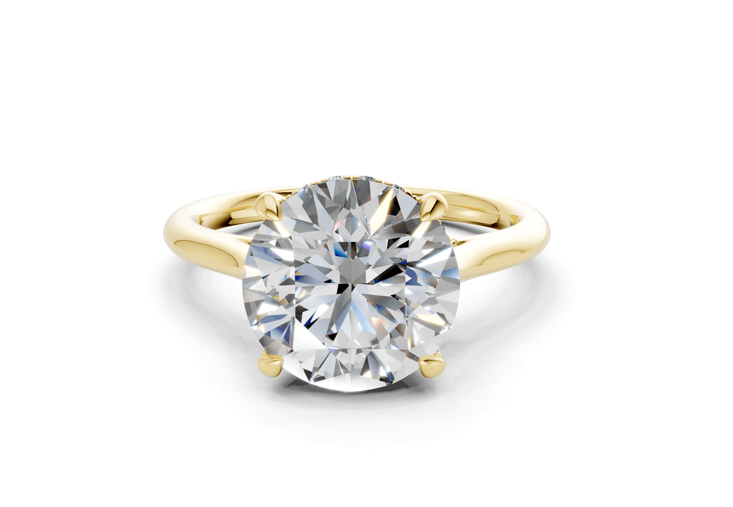 Piper Diamond Solitaire Round Cut 2.3mm Engagement Ring - Ring Premier