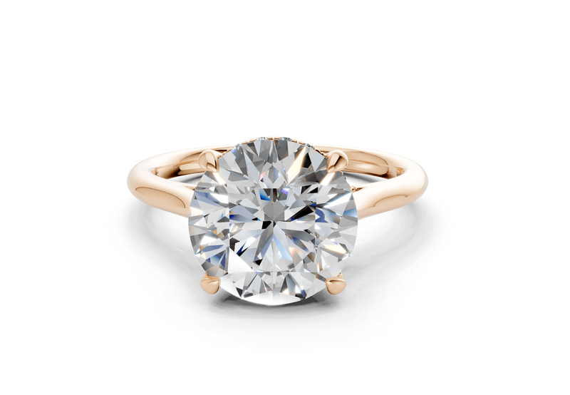 Piper Diamond Solitaire Round Cut 2mm Engagement Ring - Ring Premier