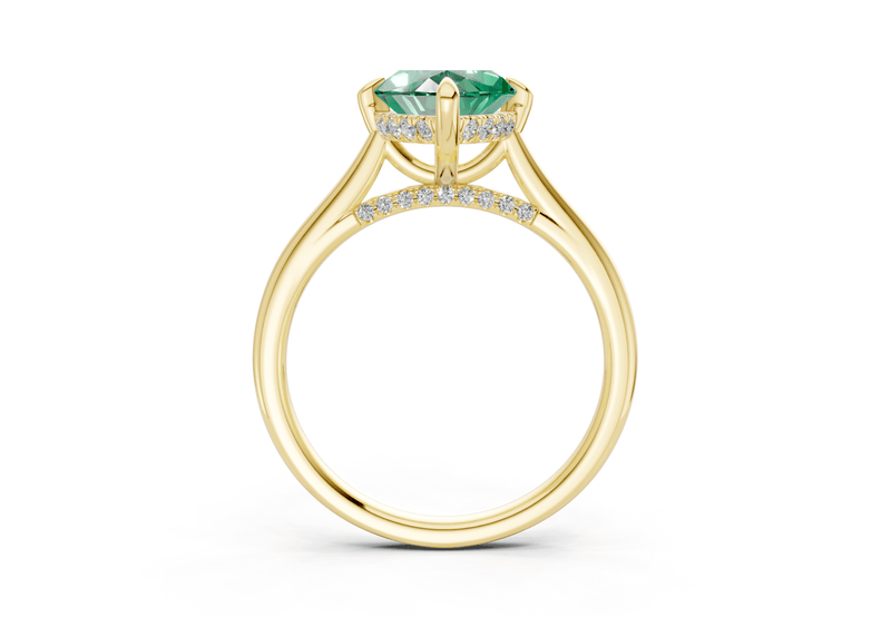 Piper Emerald Gemstone Solitaire Marquise Cut 2.2mm Engagement Ring