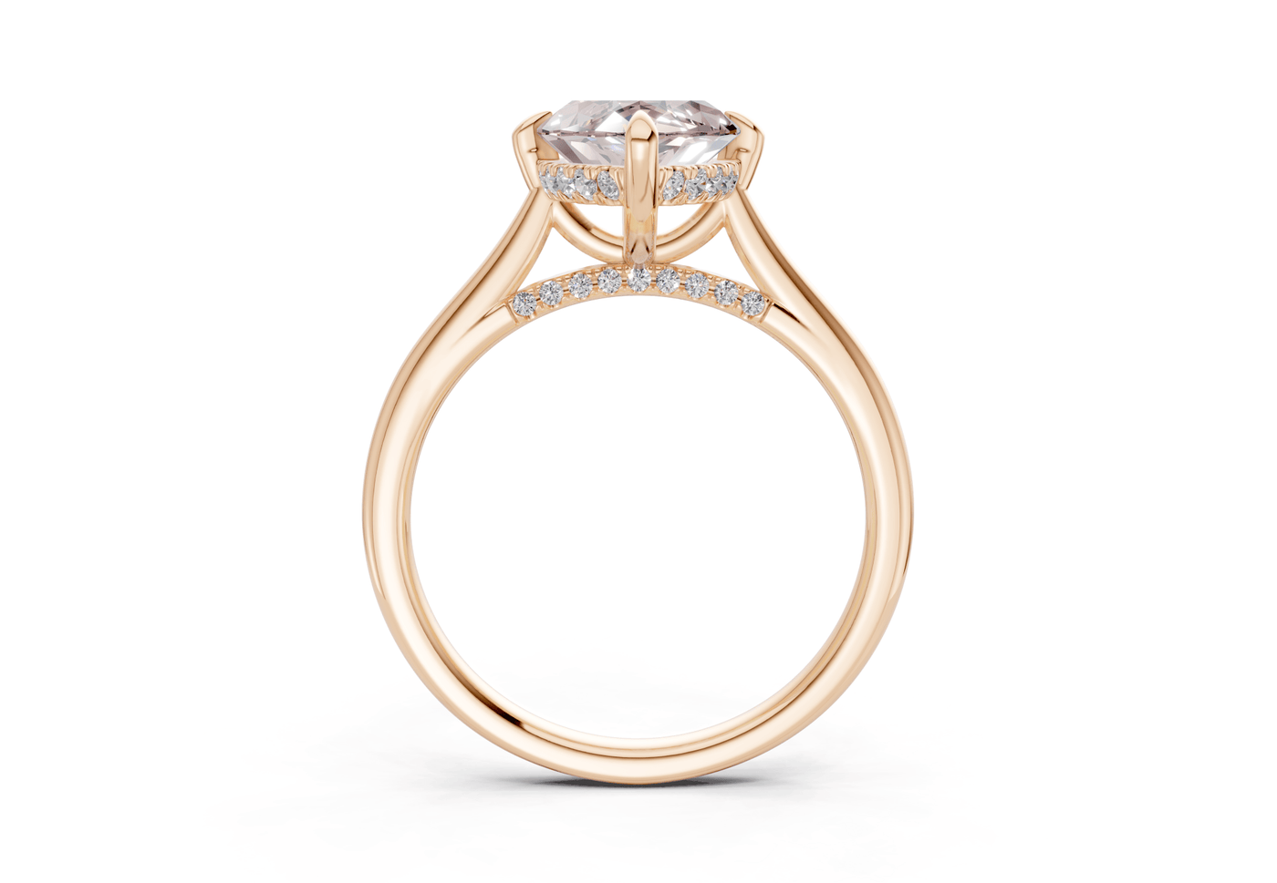 Piper Pink Diamond Solitaire Marquise Cut 1.8mm Engagement Ring