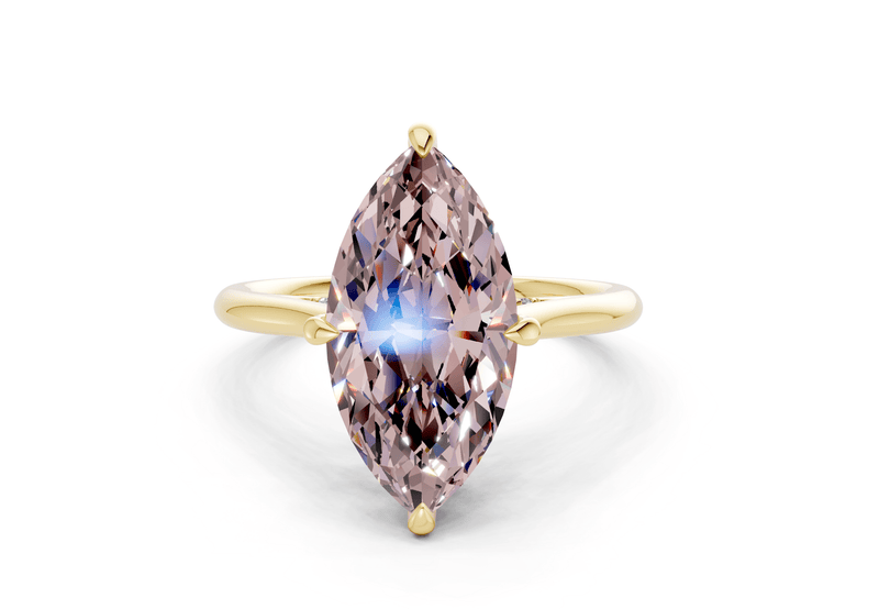 Piper Pink Diamond Solitaire Marquise Cut 1.8mm Engagement Ring