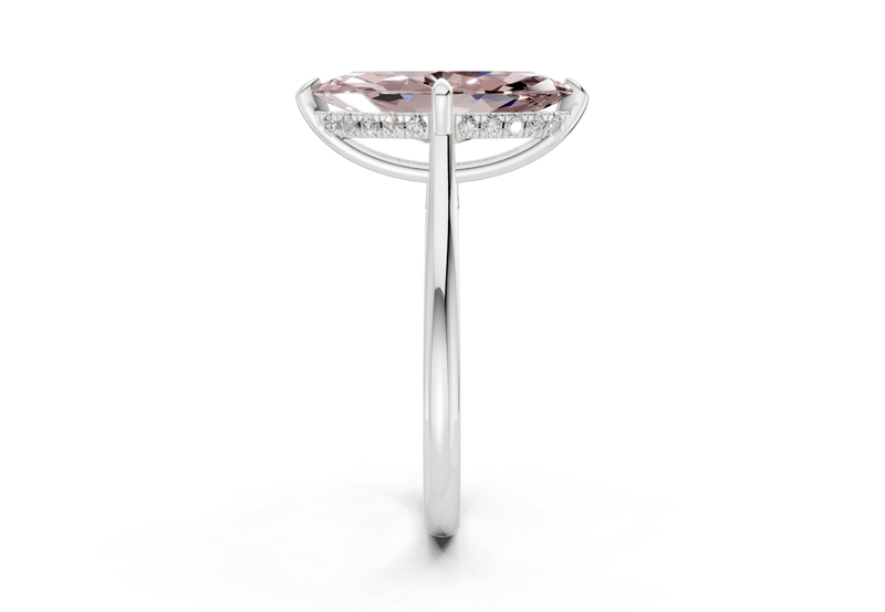 Piper Pink Diamond Solitaire Marquise Cut 2.2mm Engagement Ring - Ring Premier