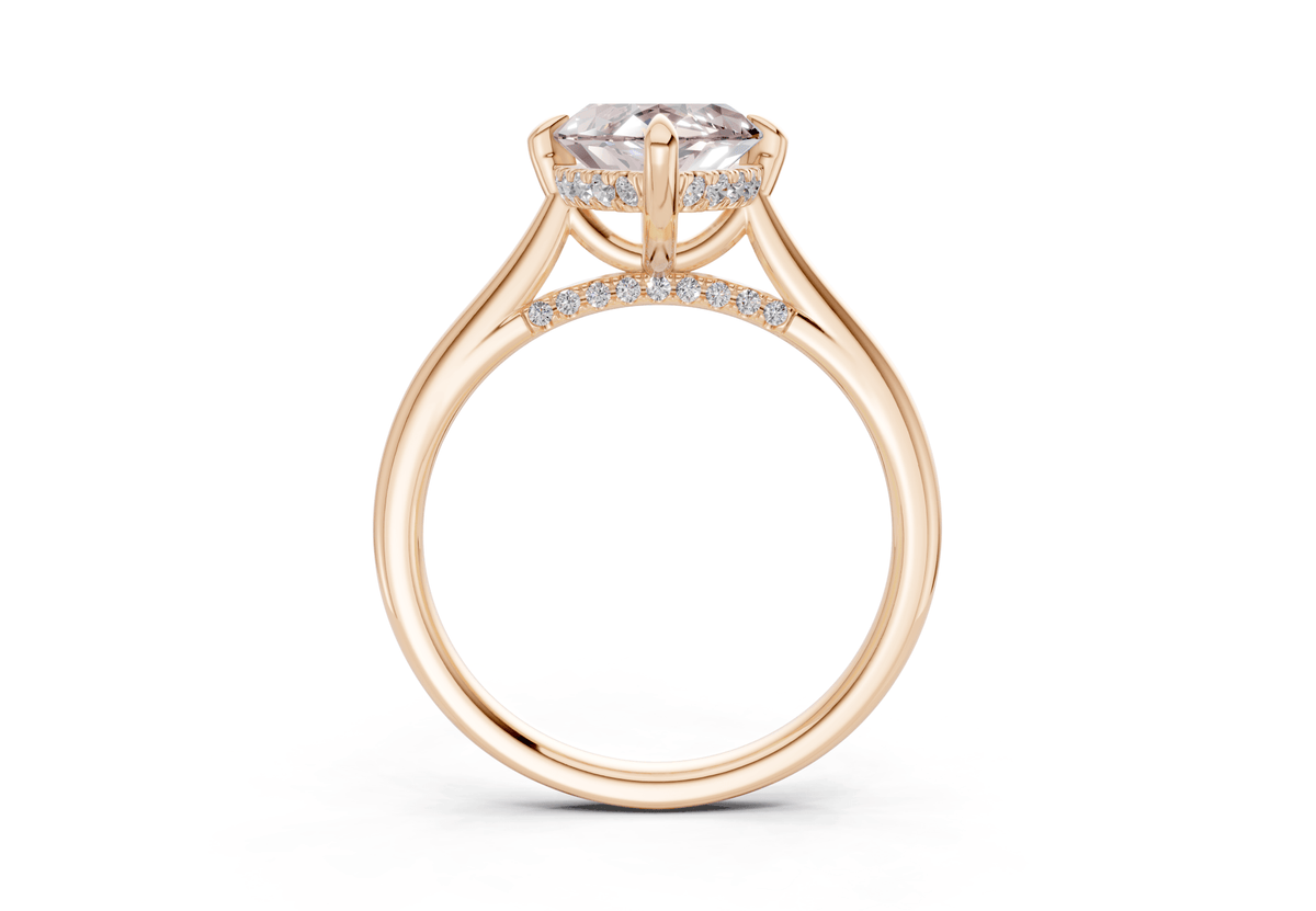 Piper Pink Diamond Solitaire Marquise Cut 2mm Engagement Ring