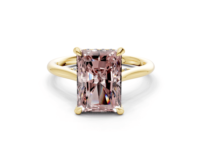 Piper Pink Diamond Solitaire Radiant Cut 2mm Engagement Ring