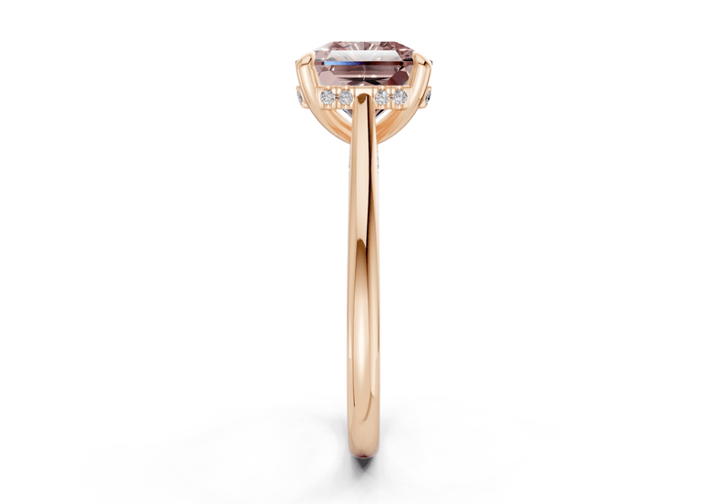 Piper Pink Diamond Solitaire Radiant Squareuare Cut 1.8mm Engagement Ring - Ring Premier