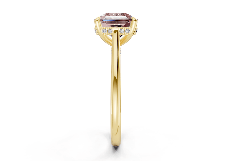 Piper Pink Diamond Solitaire Radiant Squareuare Cut 1.8mm Engagement Ring - Ring Premier