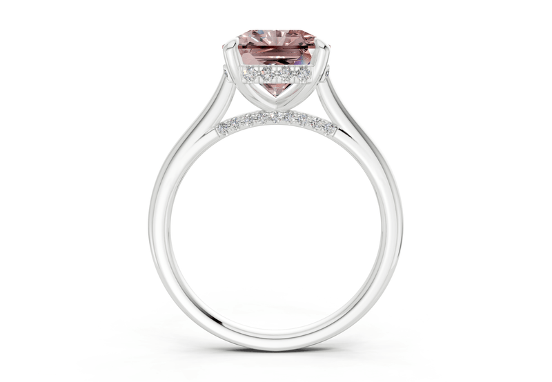 Piper Pink Diamond Solitaire Radiant Squareuare Cut 2.3mm Engagement Ring - Ring Premier