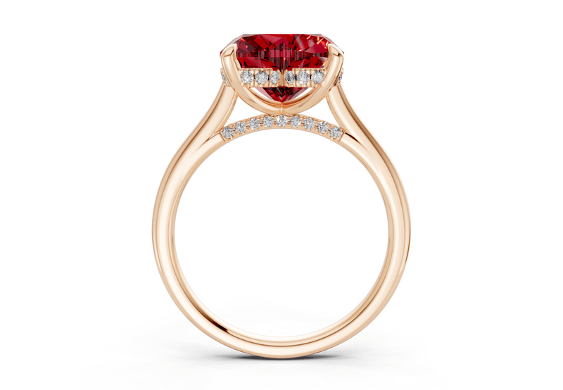 Piper Ruby Gemstone Solitaire Heart Cut 2.3mm Engagement Ring - Ring Premier