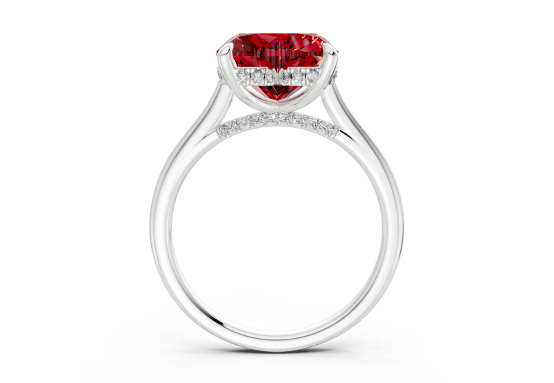 Piper Ruby Gemstone Solitaire Heart Cut 2.3mm Engagement Ring - Ring Premier
