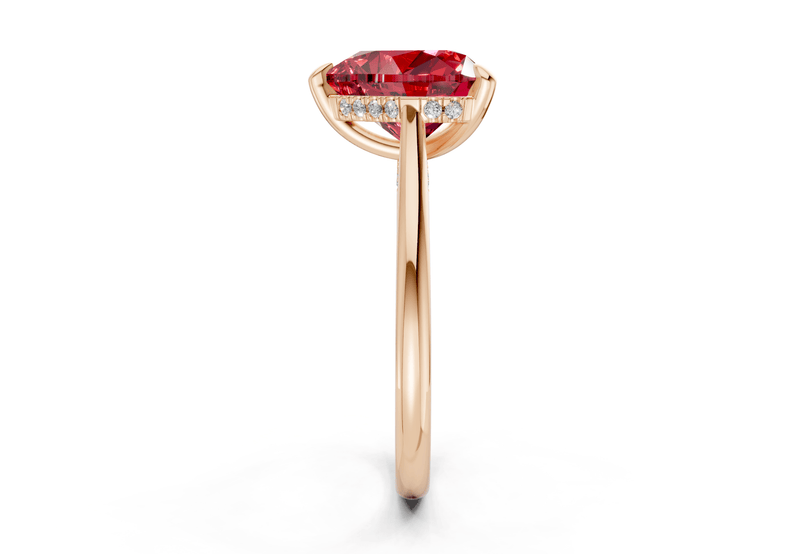 Piper Ruby Gemstone Solitaire Heart Cut 2mm Engagement Ring - Ring Premier