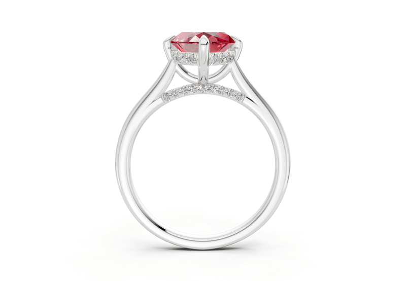 Piper Ruby Gemstone Solitaire Marquise Cut 1.8mm Engagement Ring - Ring Premier