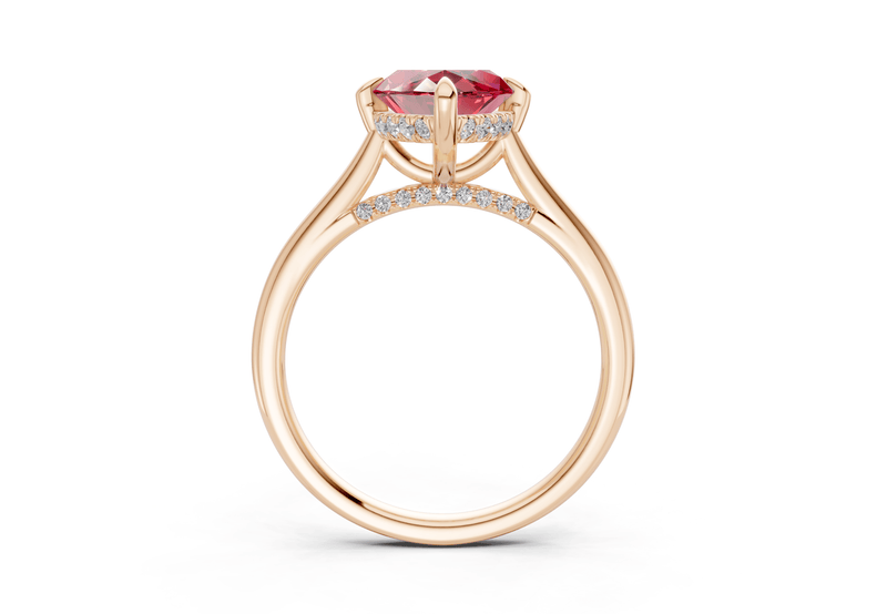 Piper Ruby Gemstone Solitaire Marquise Cut 1.8mm Engagement Ring - Ring Premier