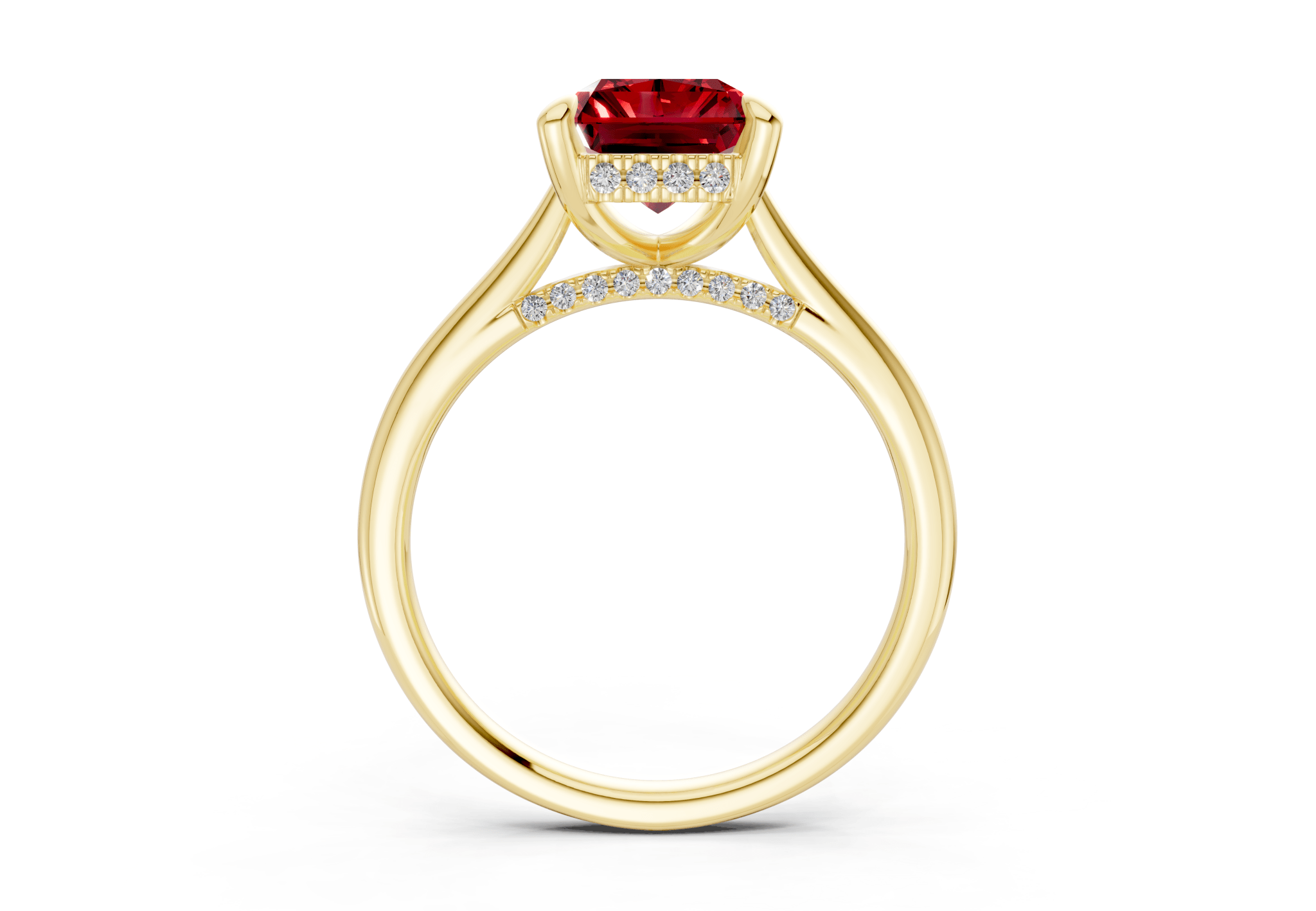 Piper Ruby Gemstone Solitaire Radiant Cut 2.2mm Engagement Ring – Ring ...
