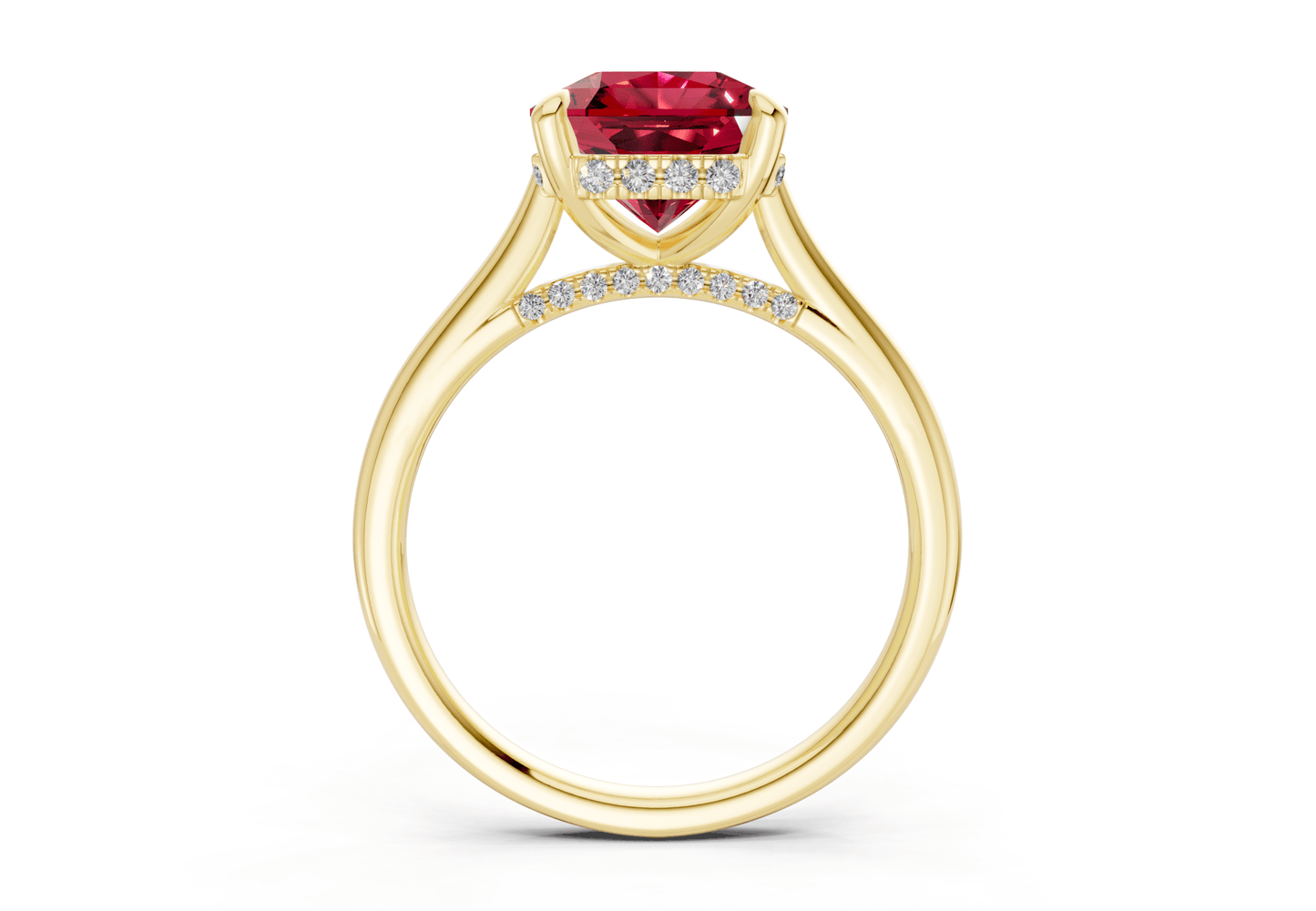 Piper Ruby Gemstone Solitaire Radiant Squareuare Cut 2.3mm Engagement Ring - Ring Premier