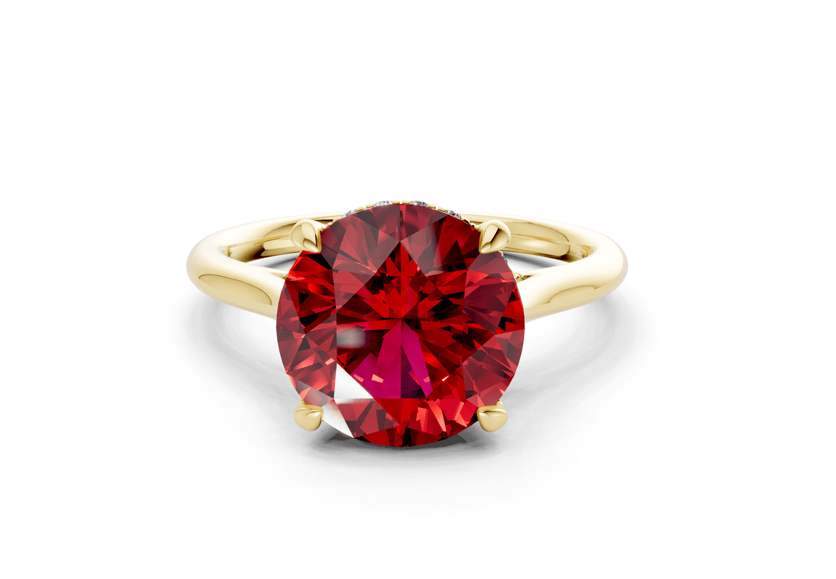 Piper Ruby Gemstone Solitaire Round Cut 2.3mm Engagement Ring
