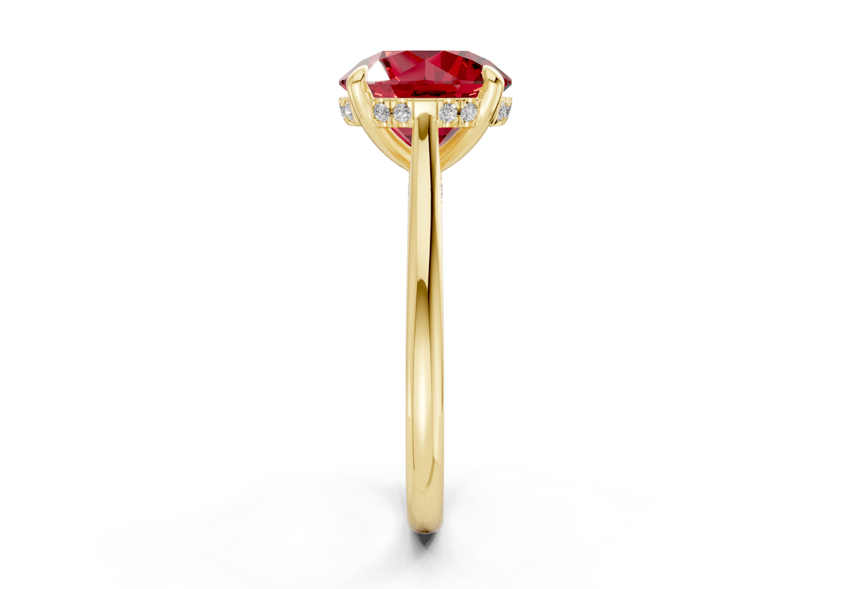Piper Ruby Gemstone Solitaire Round Cut 2mm Engagement Ring
