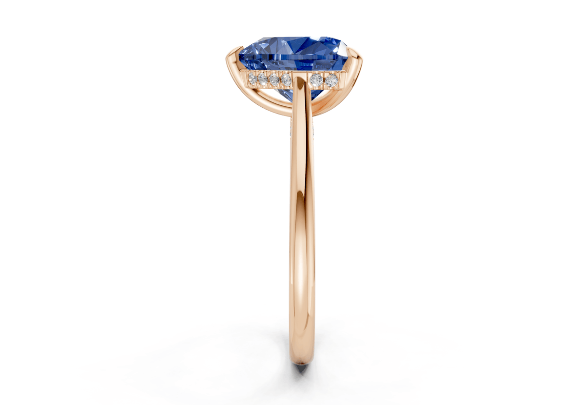 Piper Sapphire Gemstone Solitaire Heart Cut 2mm Engagement Ring