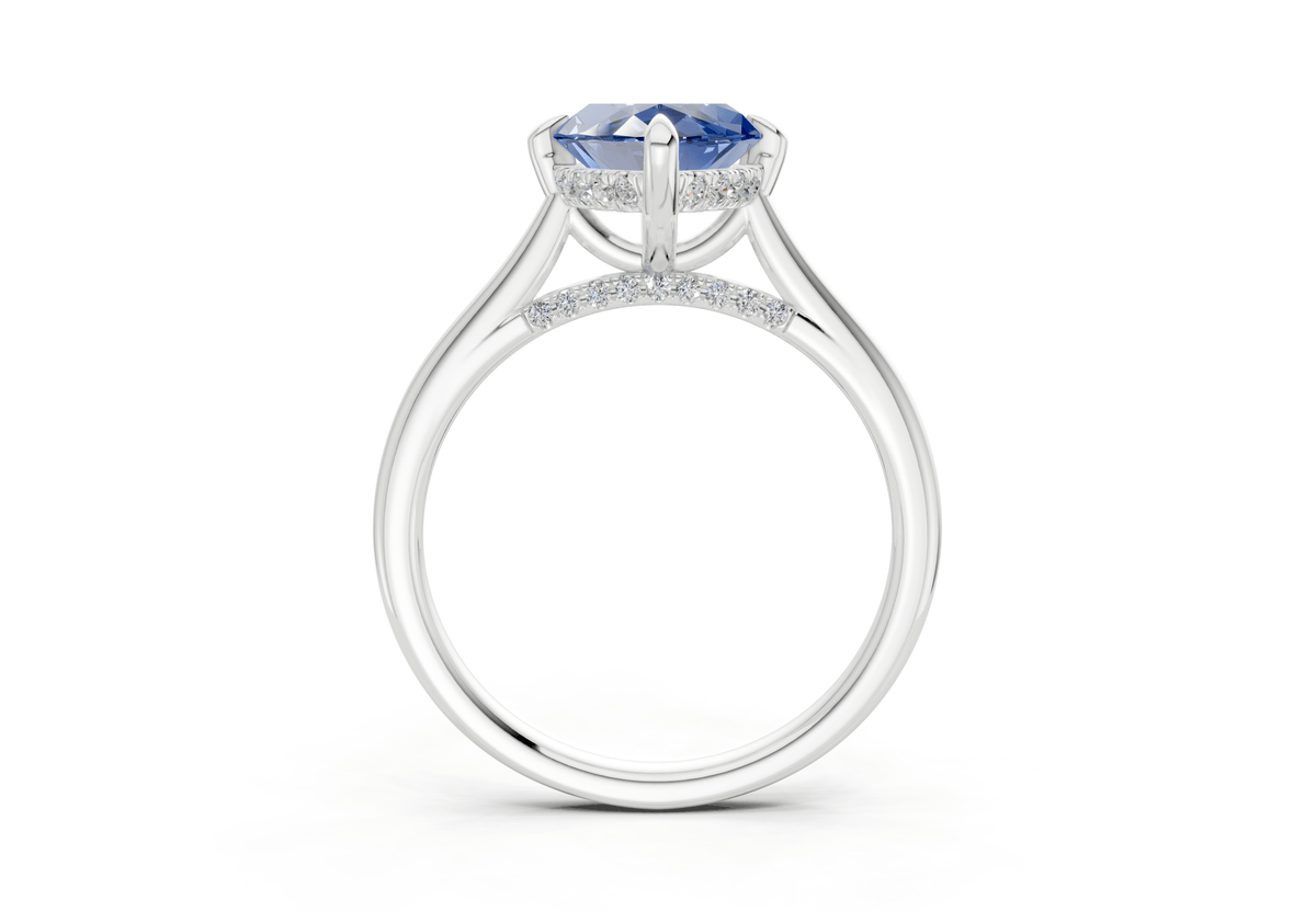 Piper Sapphire Gemstone Solitaire Marquise Cut 1.8mm Engagement Ring