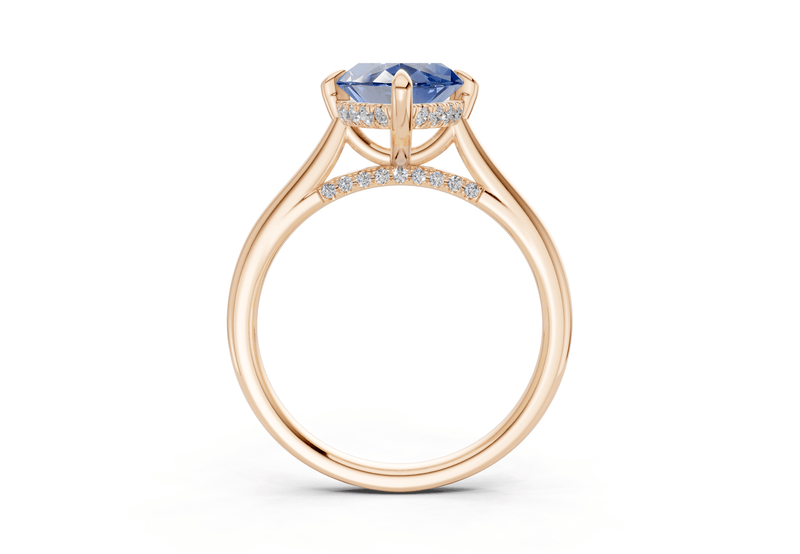 Piper Sapphire Gemstone Solitaire Marquise Cut 1.8mm Engagement Ring - Ring Premier