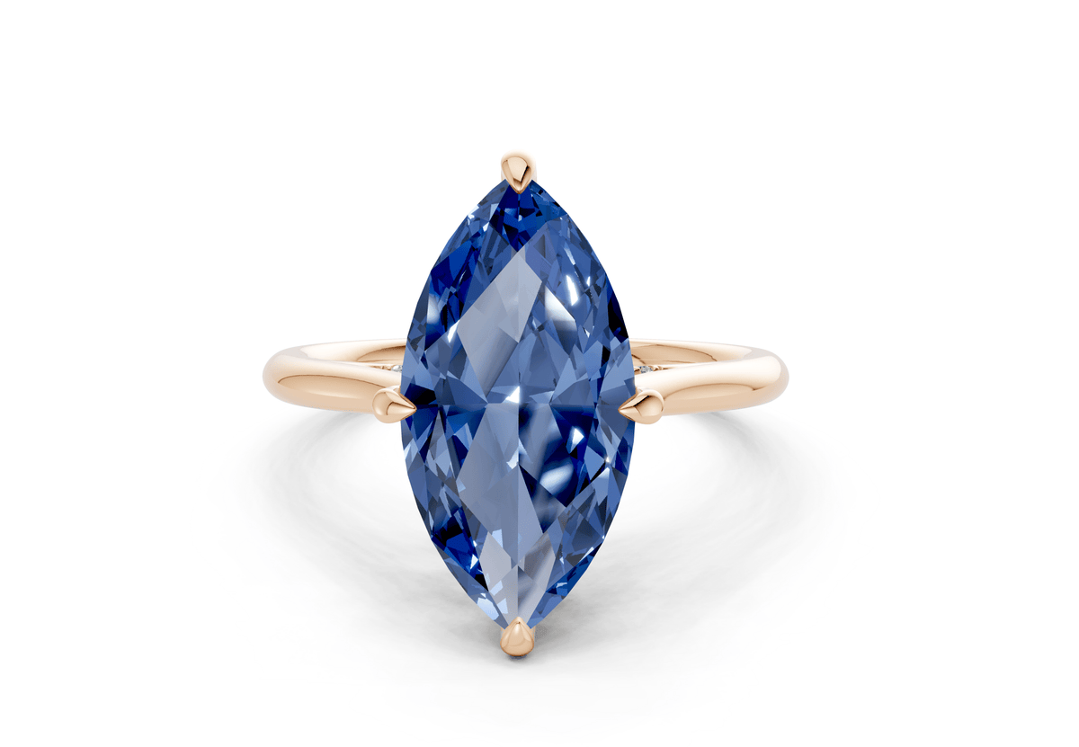 Piper Sapphire Gemstone Solitaire Marquise Cut 2mm Engagement Ring