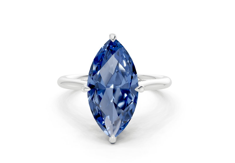 Piper Sapphire Gemstone Solitaire Marquise Cut 2mm Engagement Ring - Ring Premier