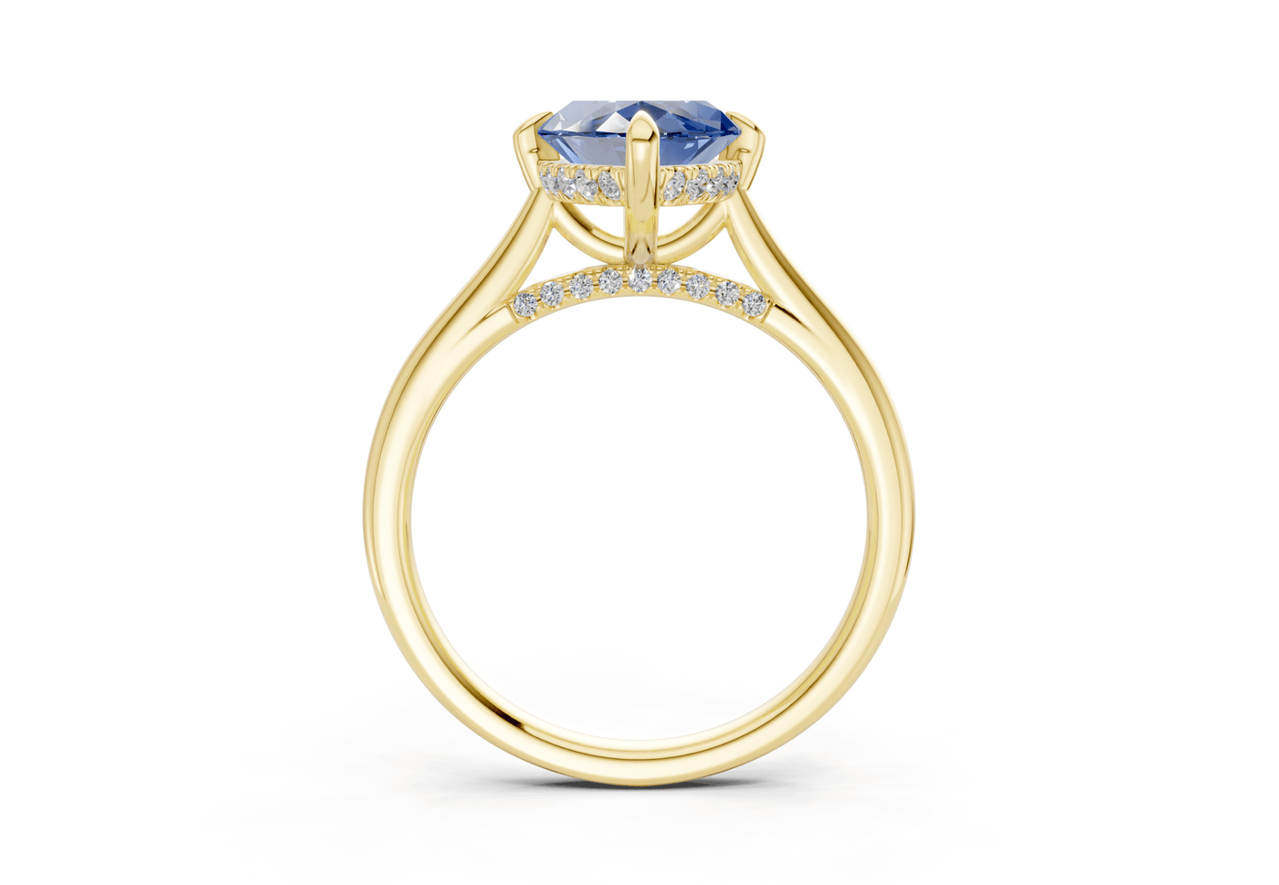 Piper Sapphire Gemstone Solitaire Marquise Cut 2mm Engagement Ring