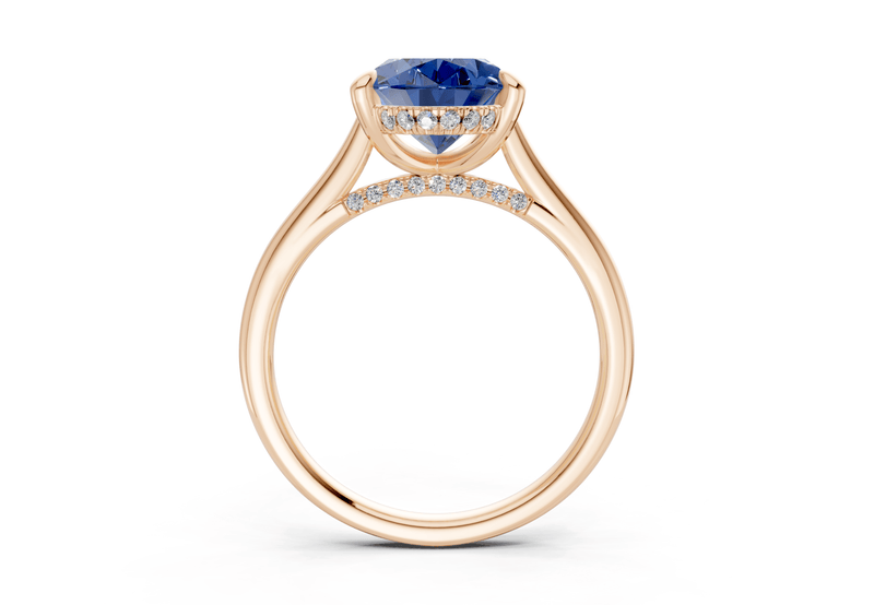 Piper Sapphire Gemstone Solitaire Oval Cut 2.3mm Engagement Ring - Ring Premier