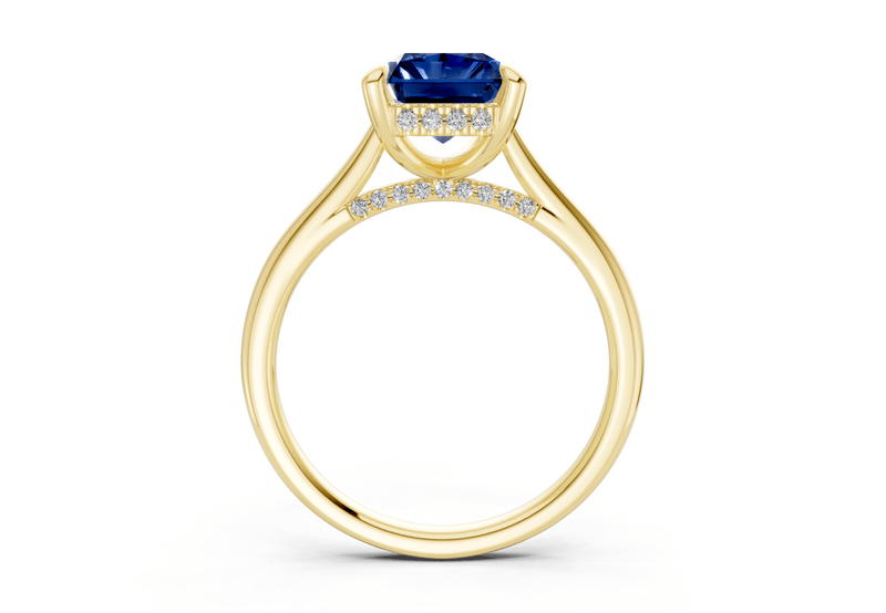Piper Sapphire Gemstone Solitaire Radiant Cut 2.2mm Engagement Ring