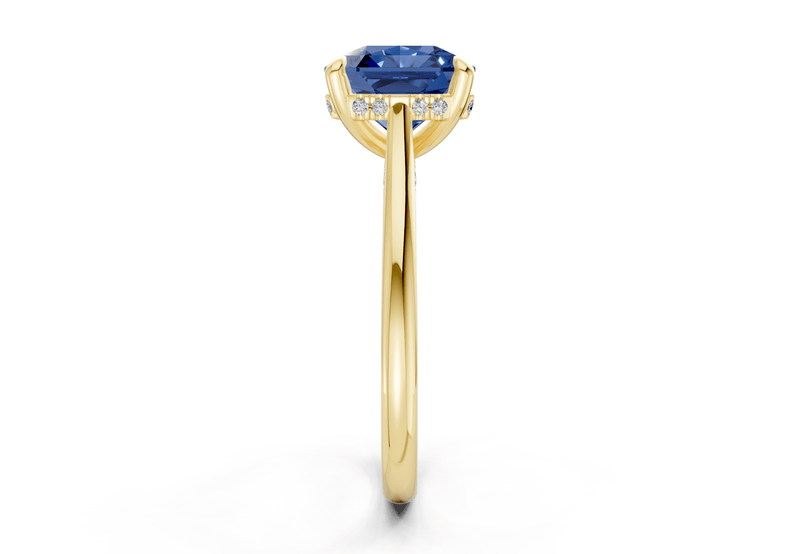 Piper Sapphire Gemstone Solitaire Radiant Squareuare Cut 2.3mm Engagement Ring - Ring Premier