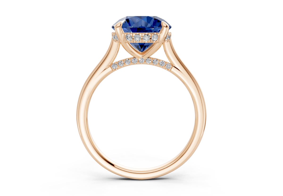 Piper Sapphire Gemstone Solitaire Round Cut 2.3mm Engagement Ring