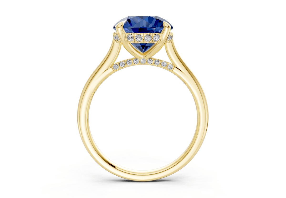 Piper Sapphire Gemstone Solitaire Round Cut 2.3mm Engagement Ring