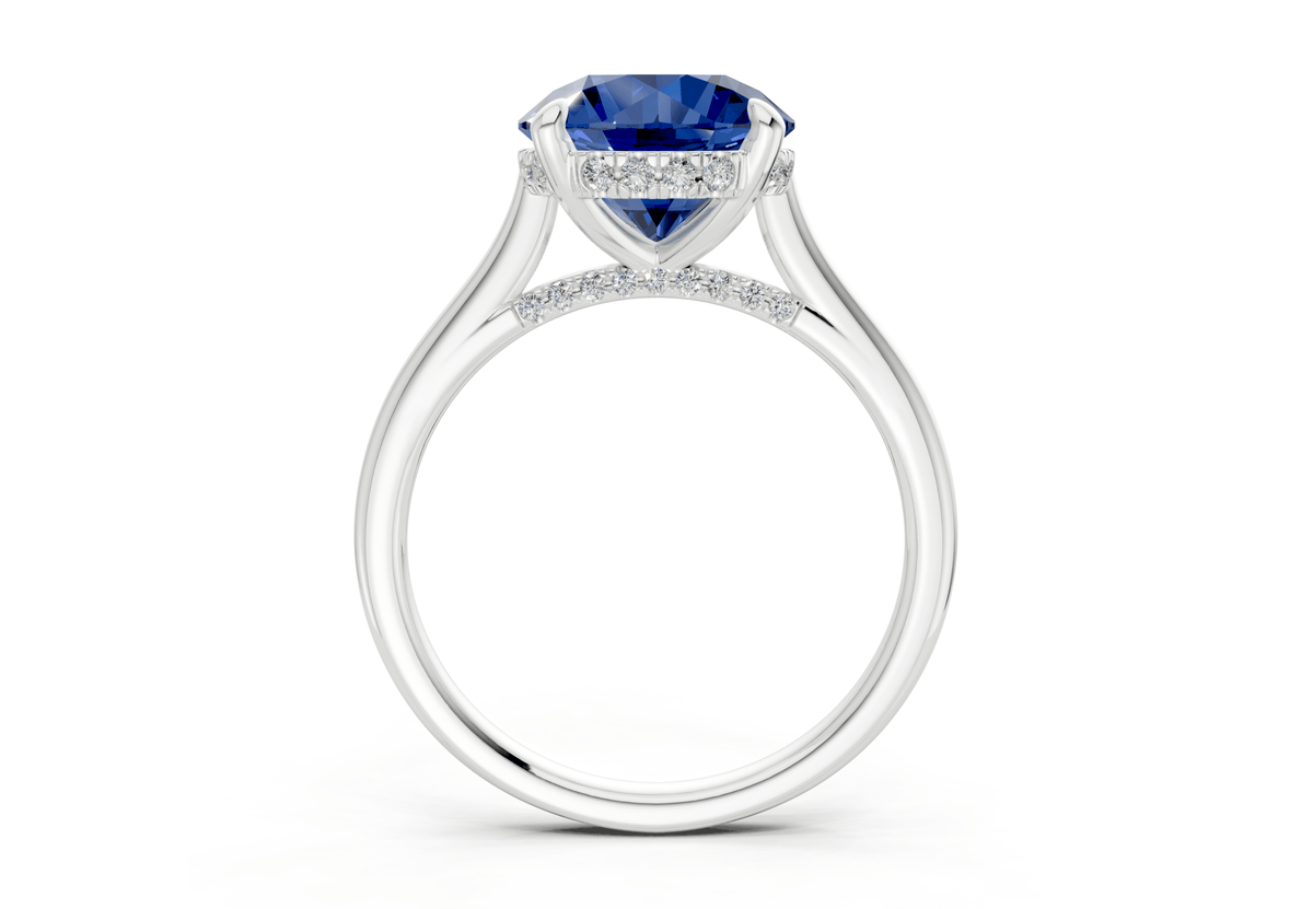 Piper Sapphire Gemstone Solitaire Round Cut 2.3mm Engagement Ring
