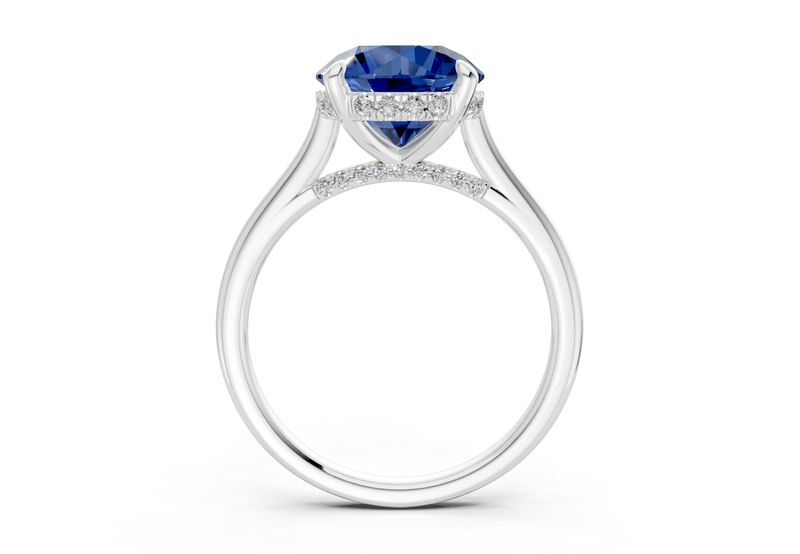 Piper Sapphire Gemstone Solitaire Round Cut 2.3mm Engagement Ring - Ring Premier