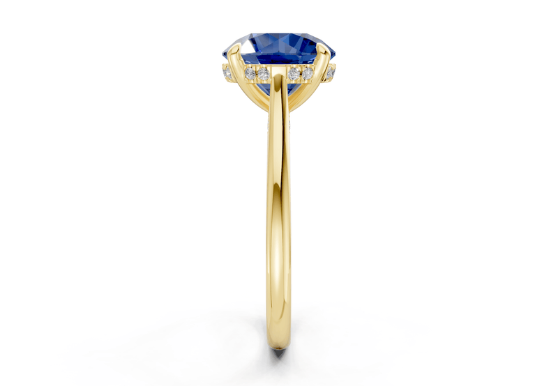 Piper Sapphire Gemstone Solitaire Round Cut 2mm Engagement Ring - Ring Premier