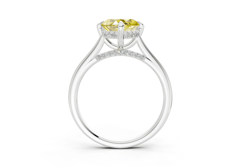 Piper Yellow Diamond Solitaire Marquise Cut 1.8mm Engagement Ring - Ring Premier