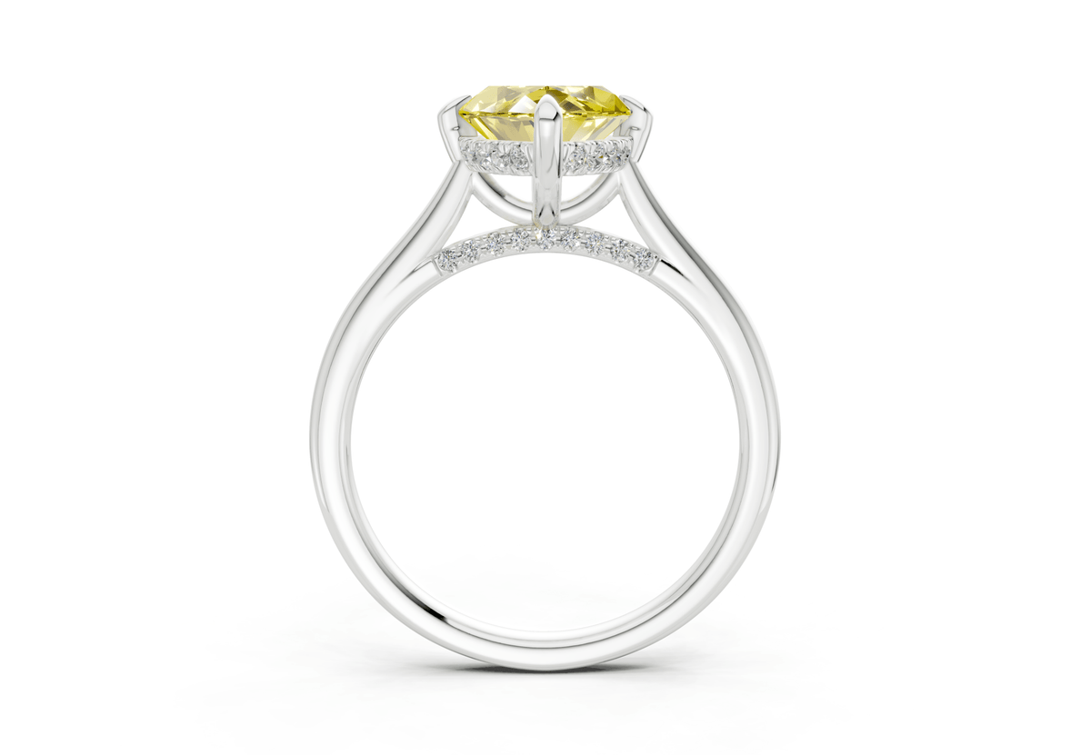 Piper Yellow Diamond Solitaire Marquise Cut 2mm Engagement Ring
