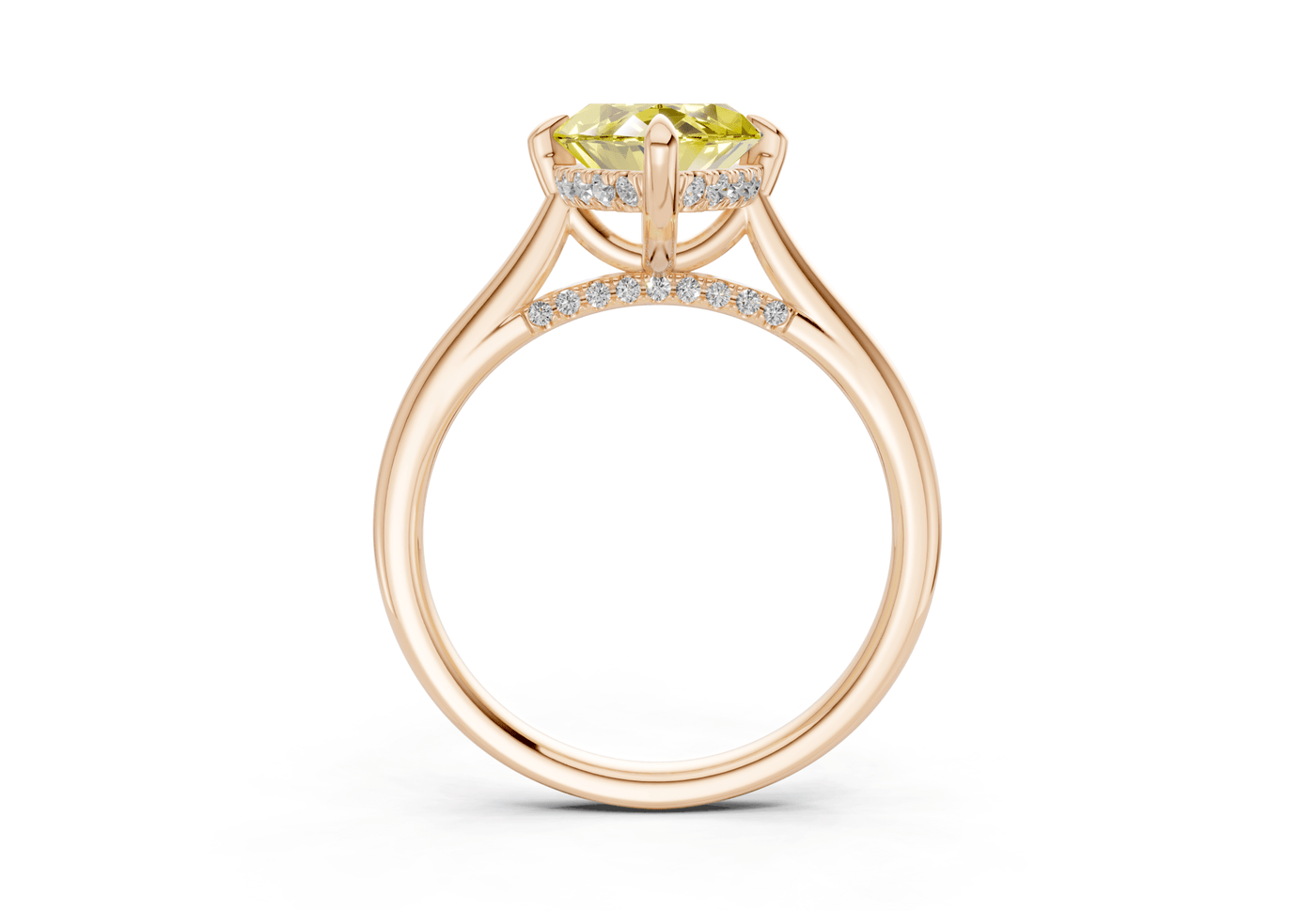 Piper Yellow Diamond Solitaire Marquise Cut 2mm Engagement Ring