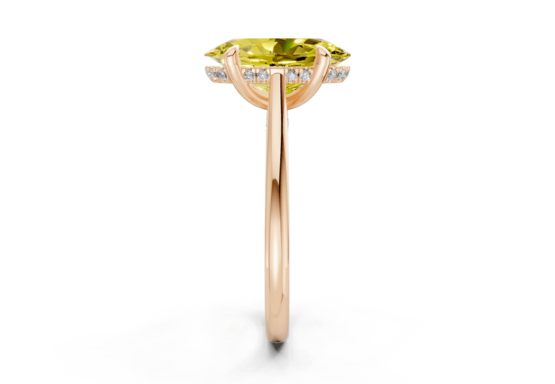 Piper Yellow Diamond Solitaire Oval Cut 2mm Engagement Ring - Ring Premier